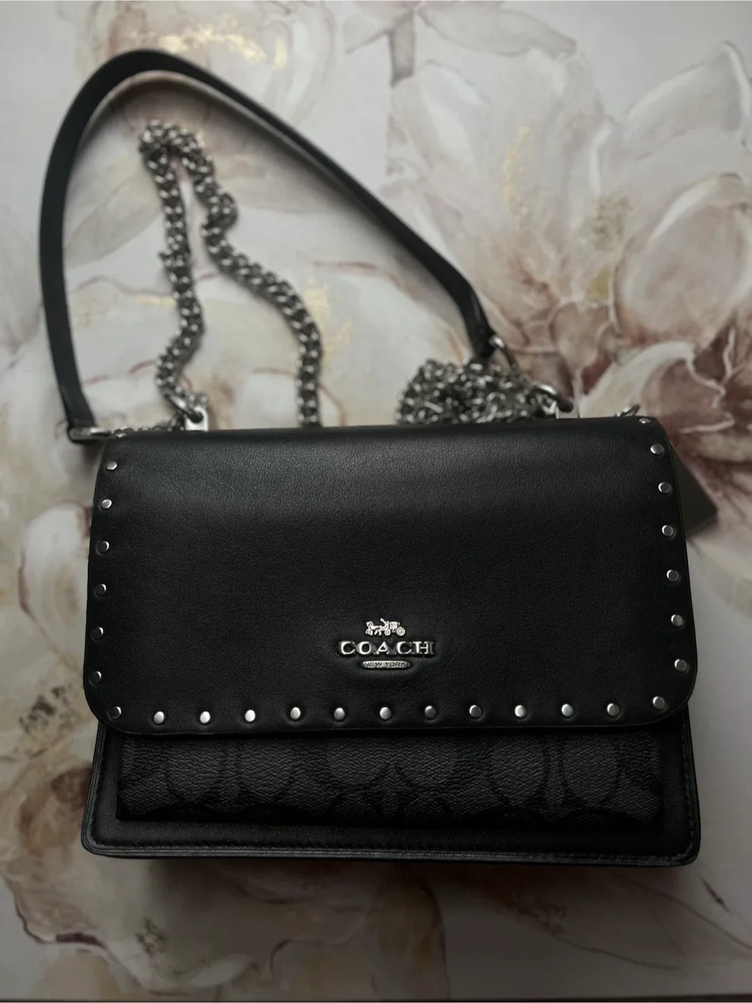 Klare Crossbody Bag In Signature Canvas With Rivets