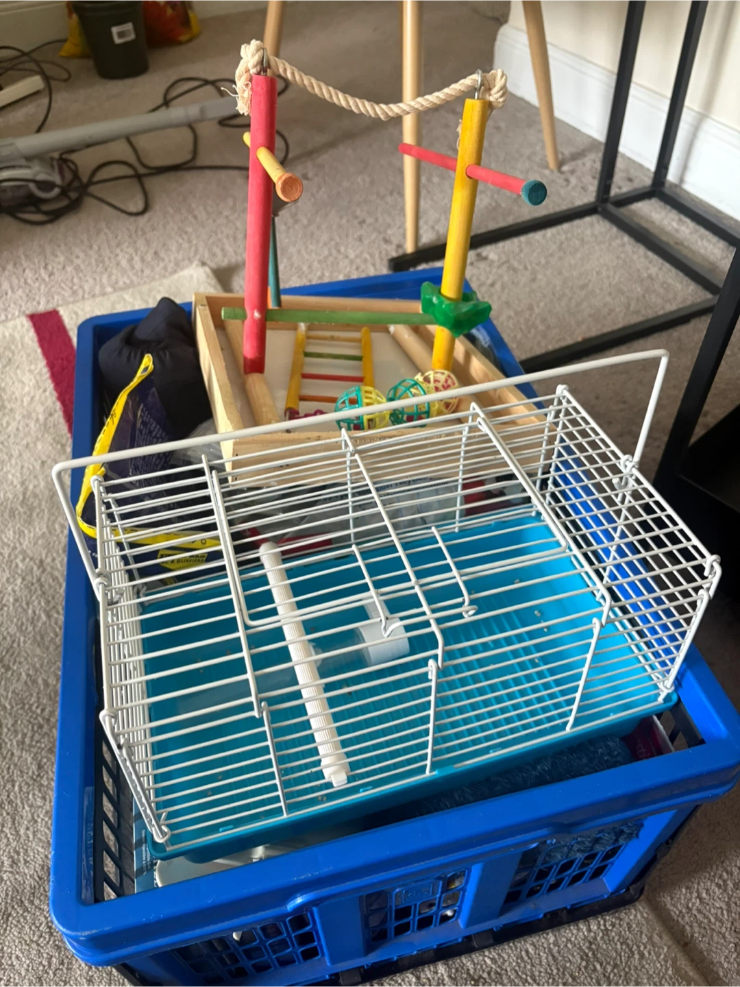 Budgie cage, gym and toys - photo 2