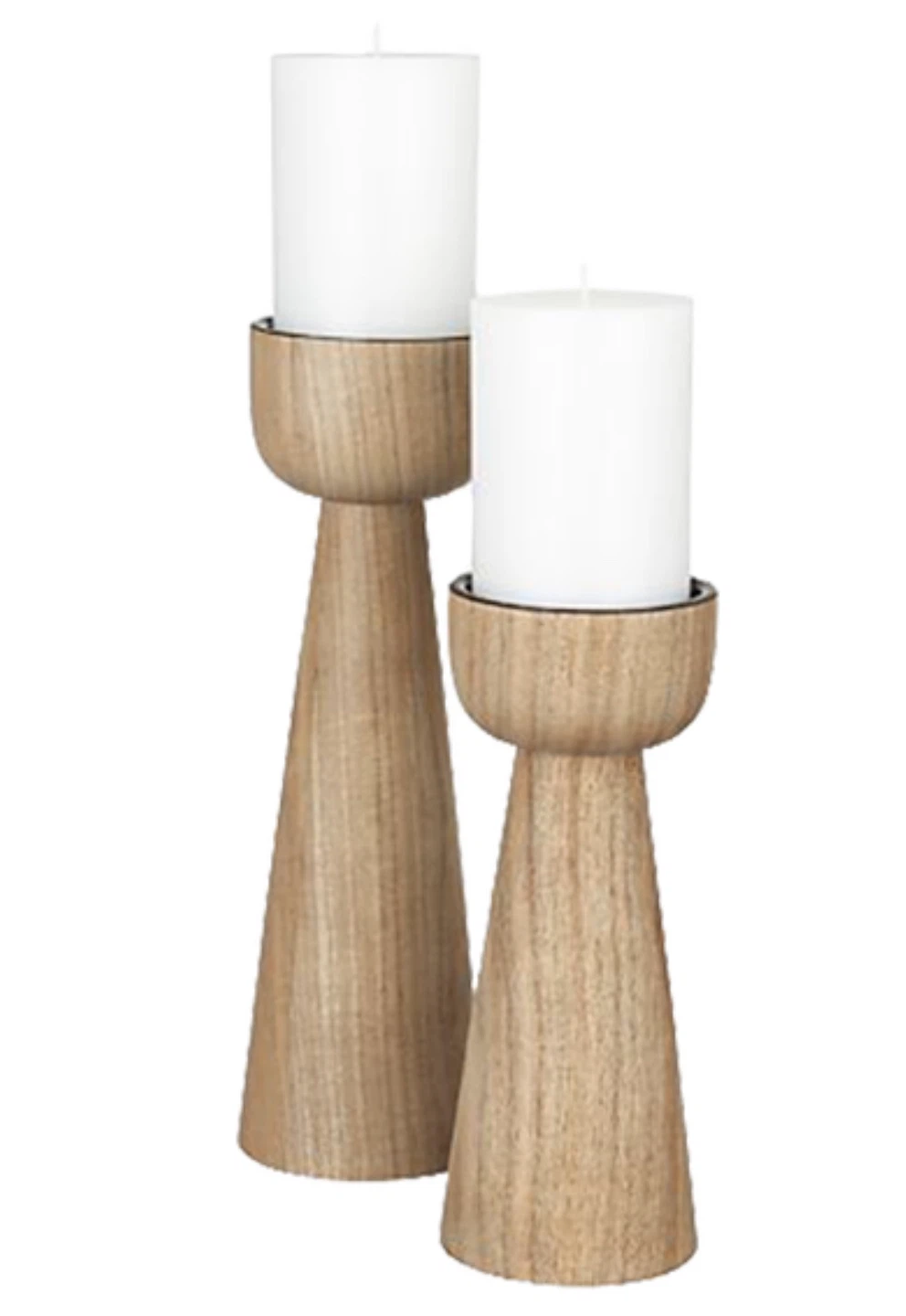 Crate and Barrel Wooden Candle Holders - Set of 3 - photo 2