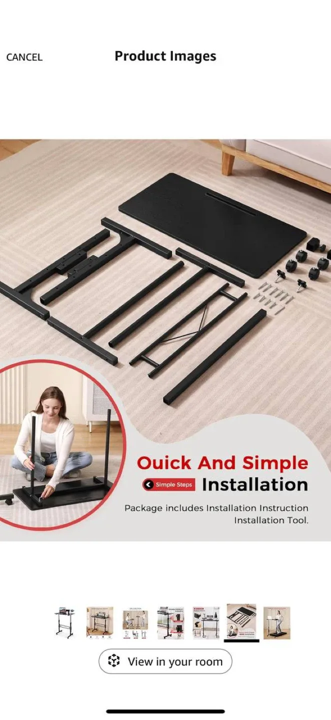 Small Standing Desk Adjustable Height 27–43” image indicator(6)