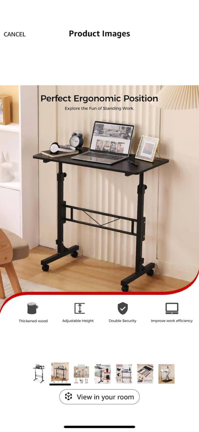 Small Standing Desk Adjustable Height 27–43” - photo 2