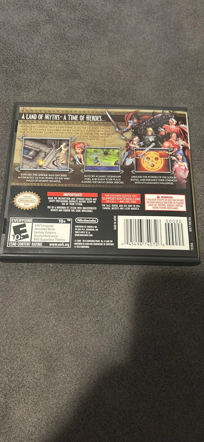 Glory of Heracles Nintendo DS Game - photo 3