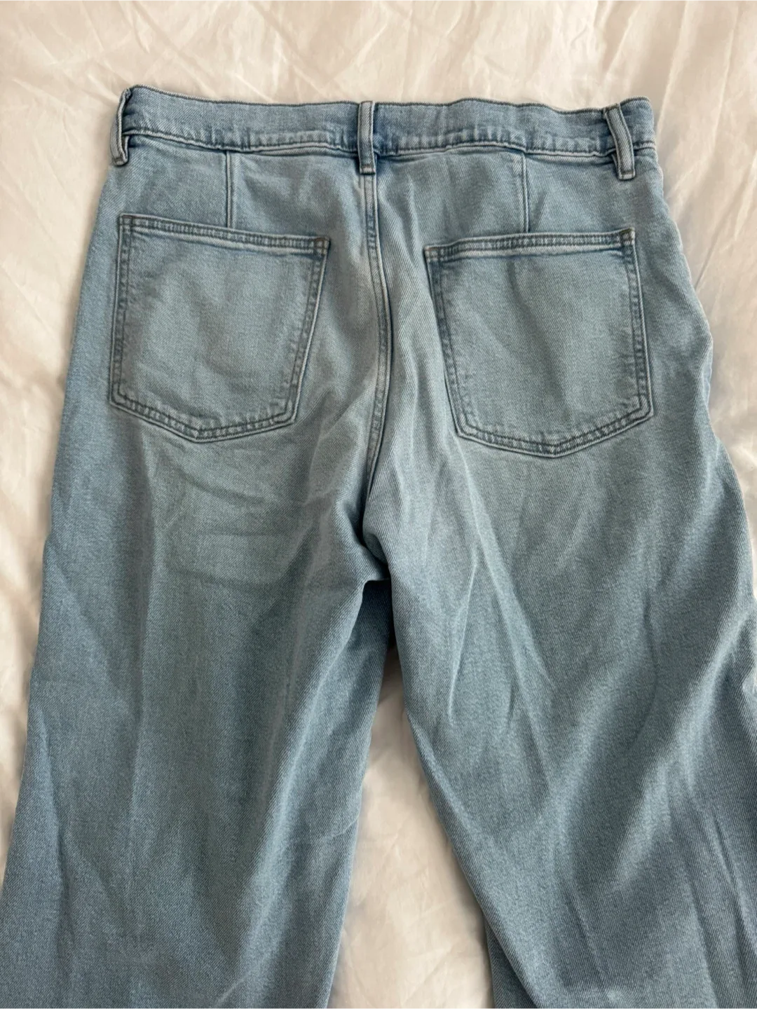 Uniqlo Relaxed Ankle Jeans - Off White, Size M image indicator(7)