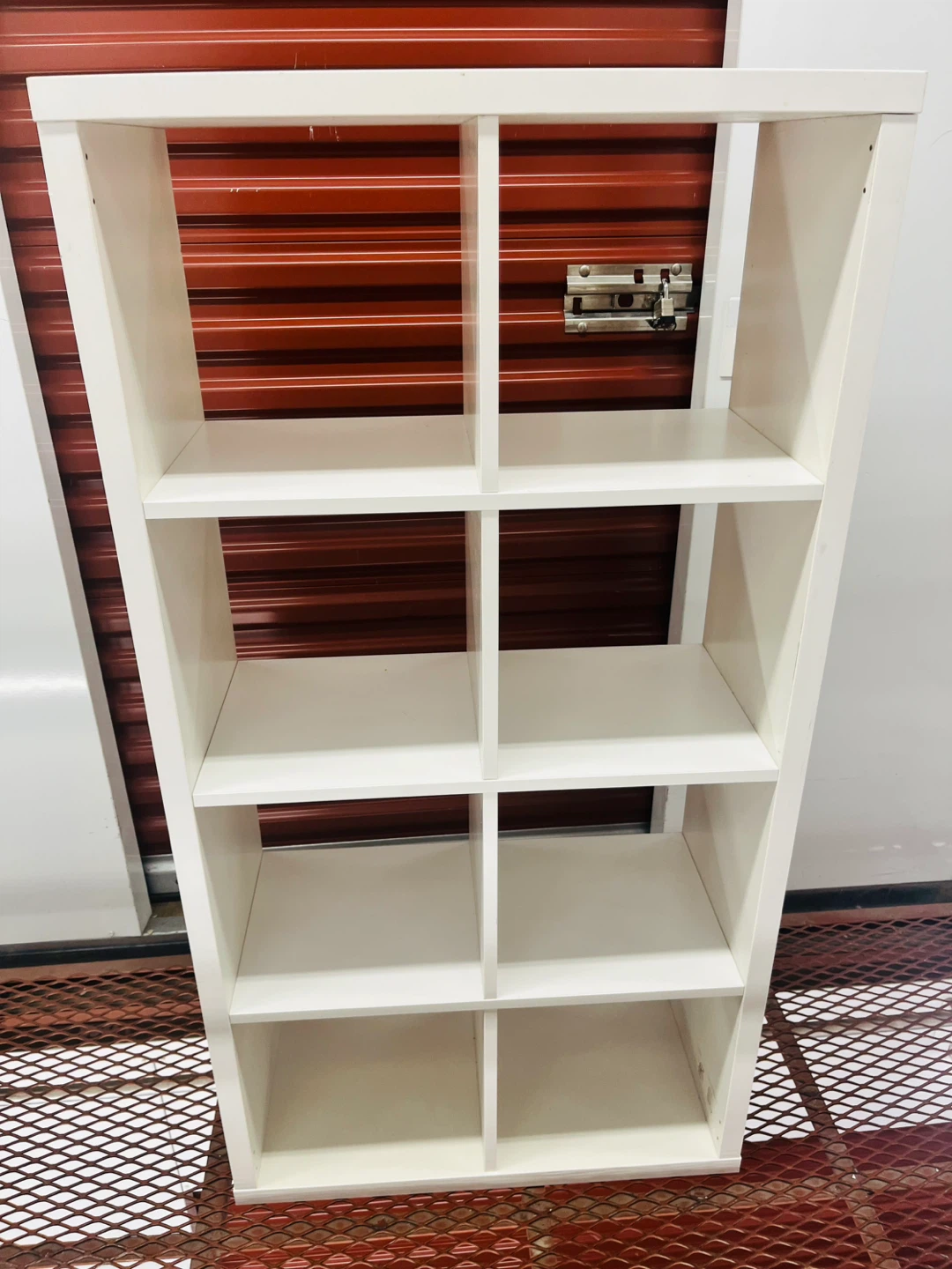 White 8-Cube Storage Shelf