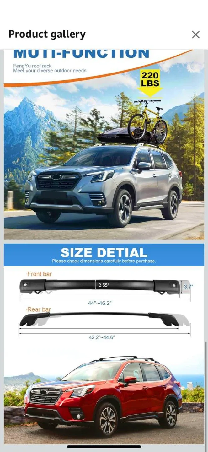 FengYu Roof Rack Cross Bars for Subaru Forester 2014–2025 🌧️ image indicator(2)