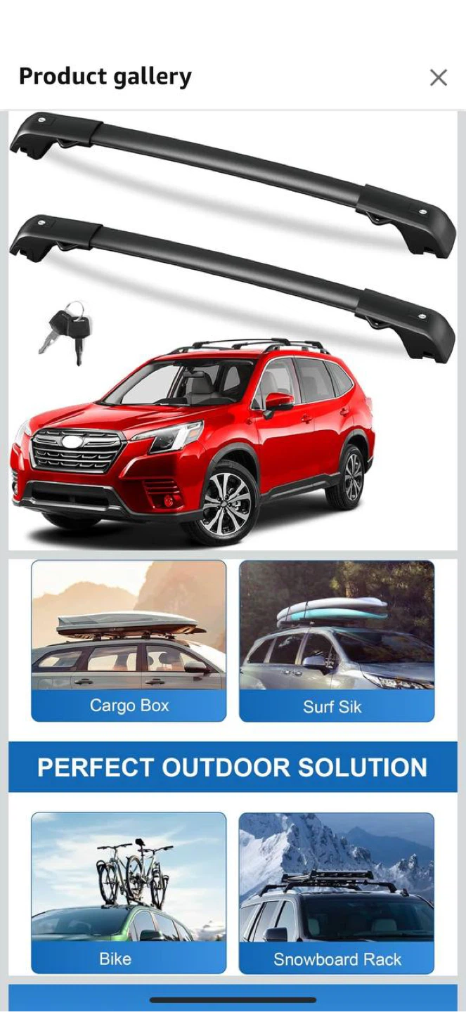 FengYu Roof Rack Cross Bars for Subaru Forester 2014–2025 🌧️ - photo 5