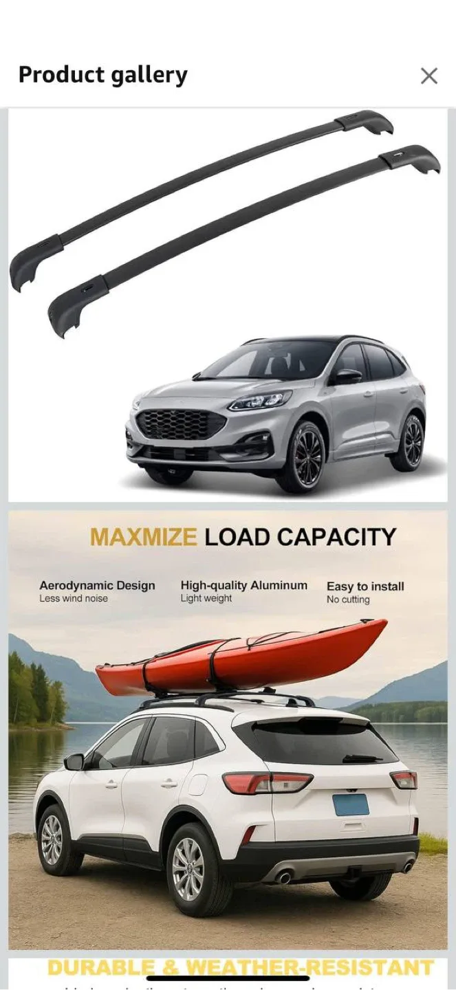 🚙 GoAceFit Roof Rack Cross Bars for Ford Escape 2020–2025 🌧️ image indicator(2)