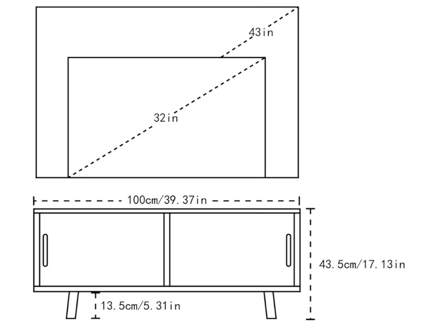 Zhumujiaju Bamboo TV Stand - 39.4 inch - photo 4