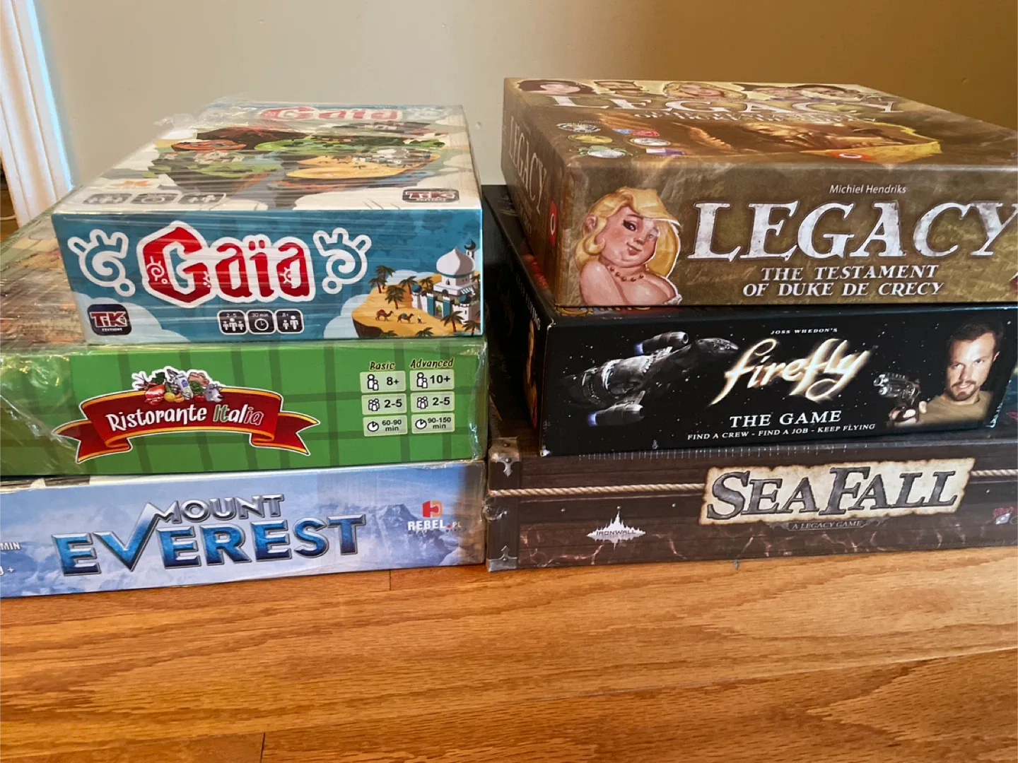 Board Games: Gaia, Legacy, Firefly, SeaFall + image indicator(3)