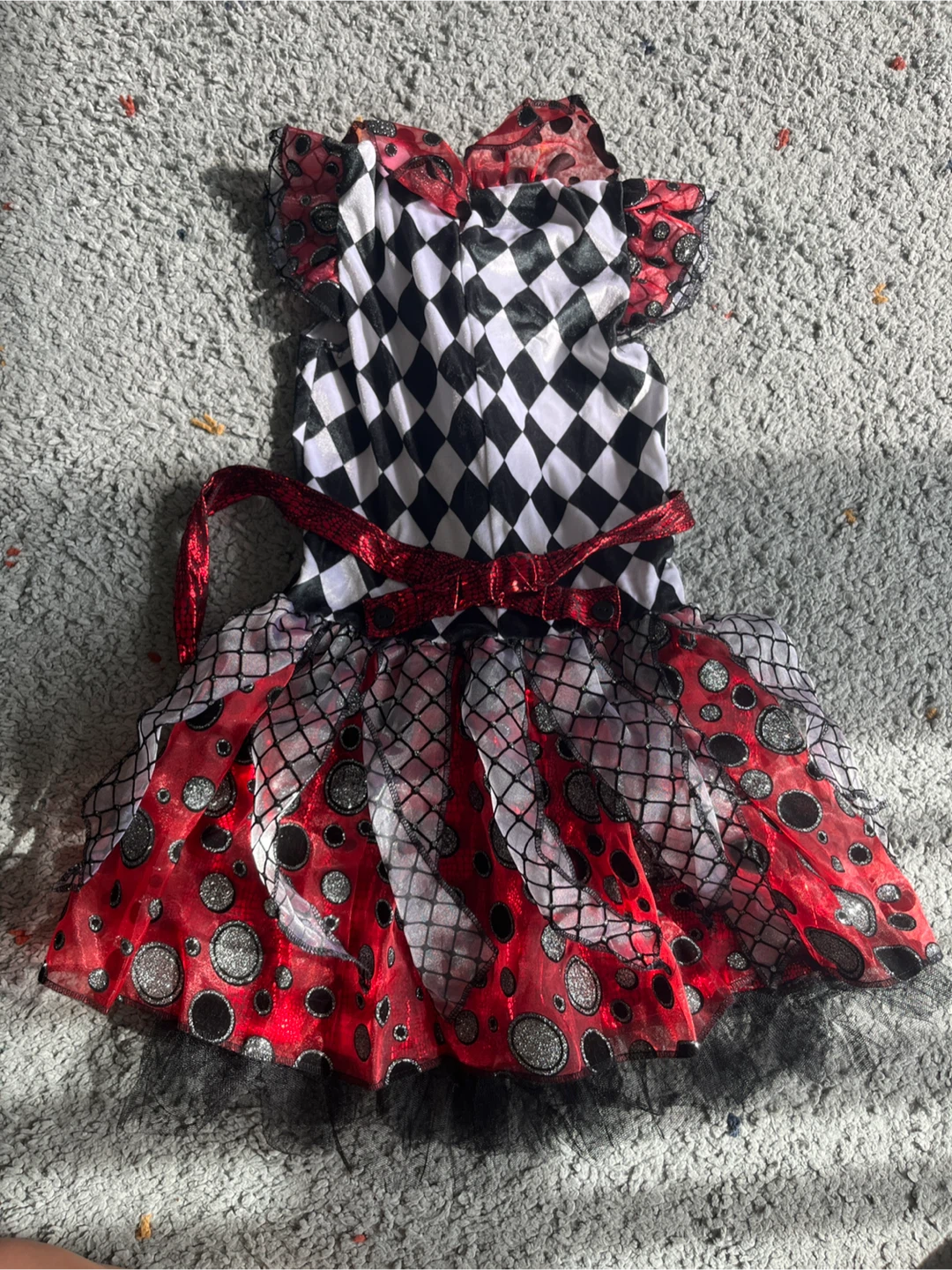 Clown Costume 8-10- Dress, Stockings, Headband - photo 2