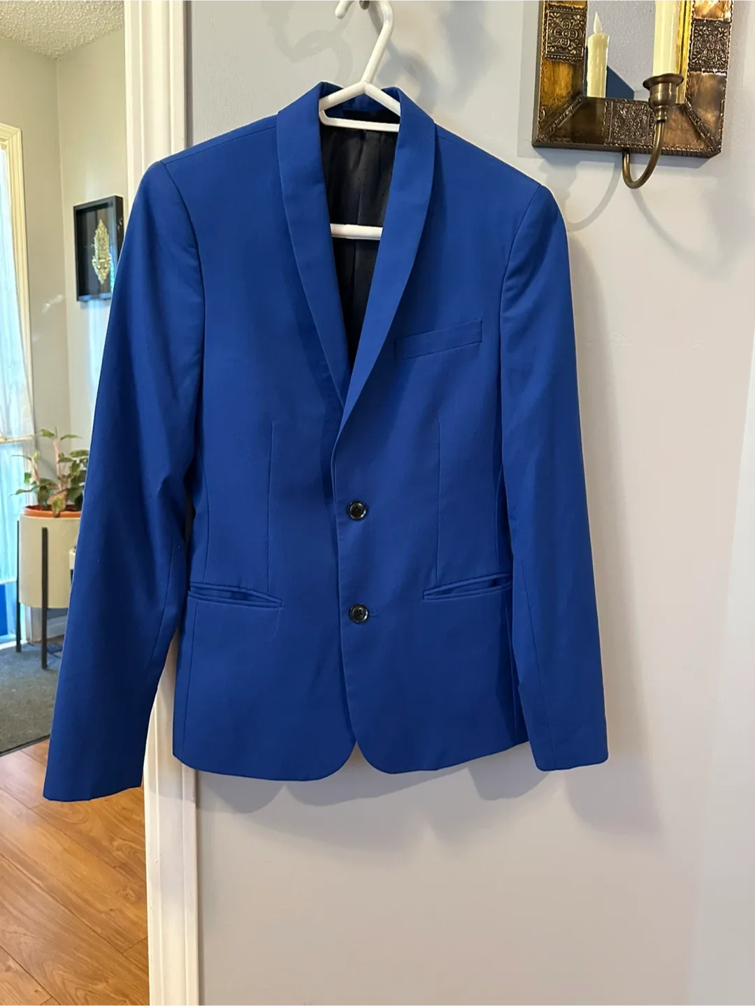 RW&CO. Blue Slim Fit Blazer - Size 34 thumbnail