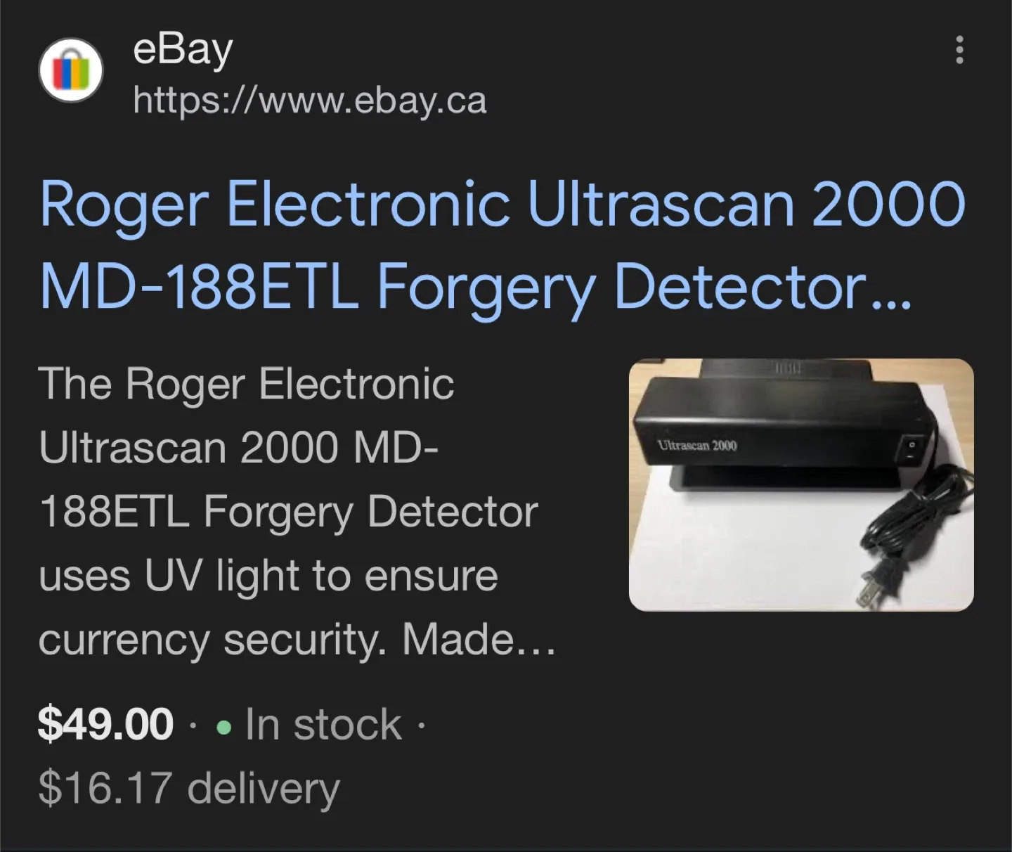 ULTRASCAN  counterfeit money detector image indicator(4)
