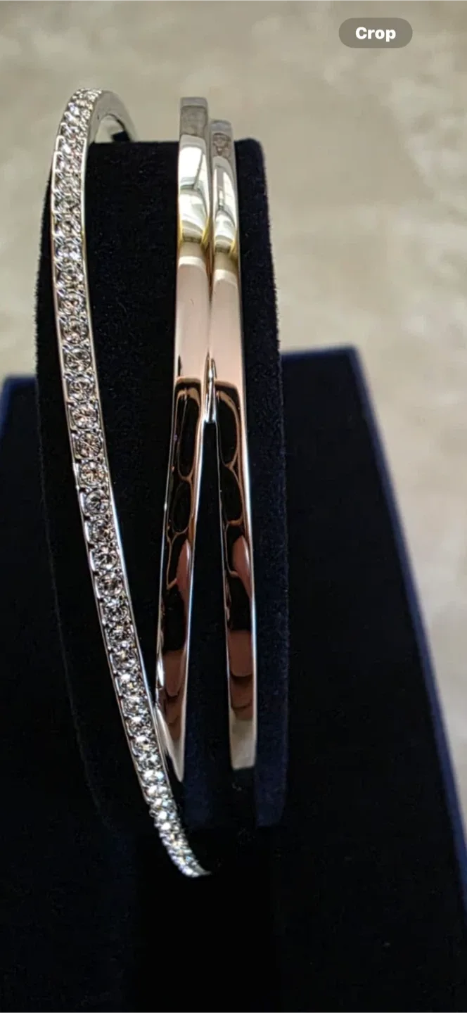 Swarovski Crystaldust Cuff Bangle, Size 6.6x5.6cm image indicator(3)