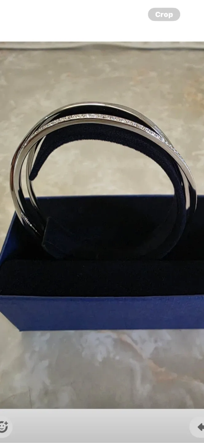 Swarovski Crystaldust Cuff Bangle, Size 6.6x5.6cm image indicator(2)