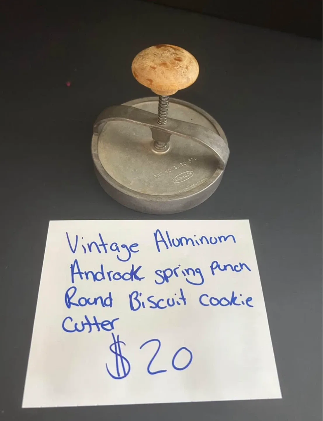 Vintage Androck Aluminum Biscuit/Cookie Cutter