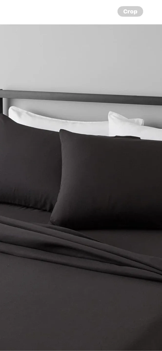 Room Essentials Black Solid 300 Thread Count Sheet Set thumbnail