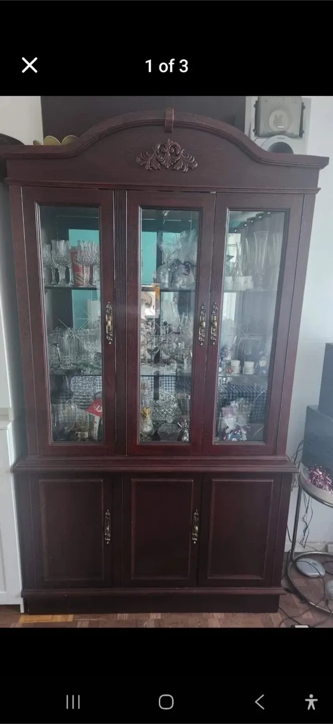 Dining Table and China Cabinet Set thumbnail