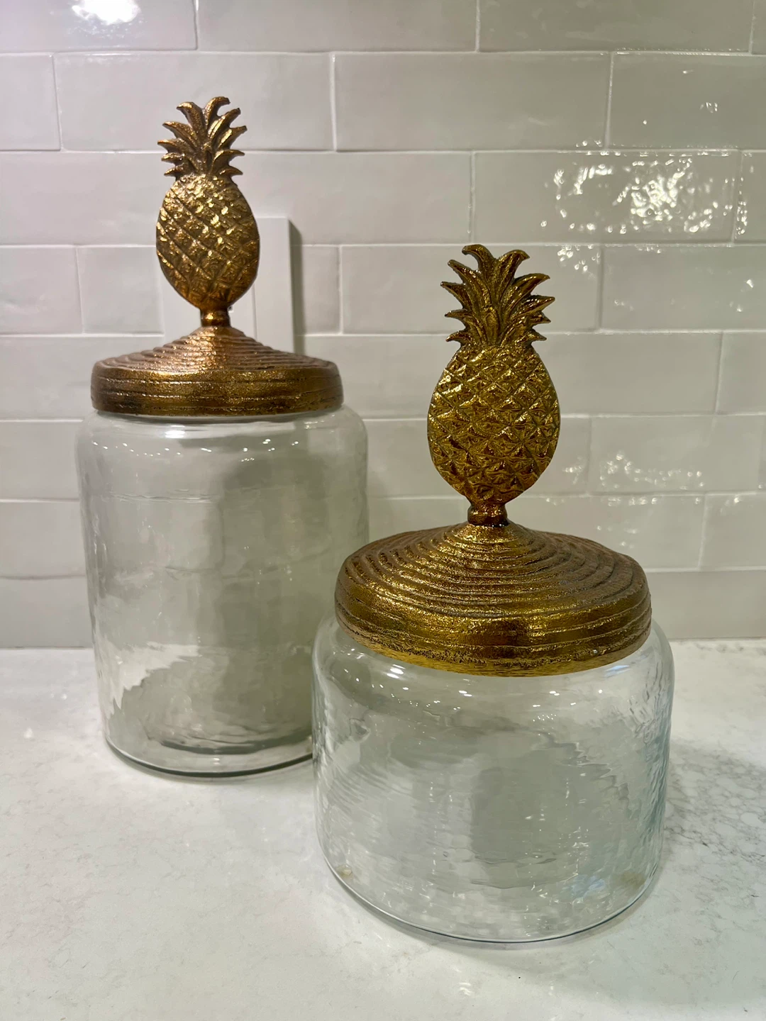 Glass Canisters with Pineapple Lids