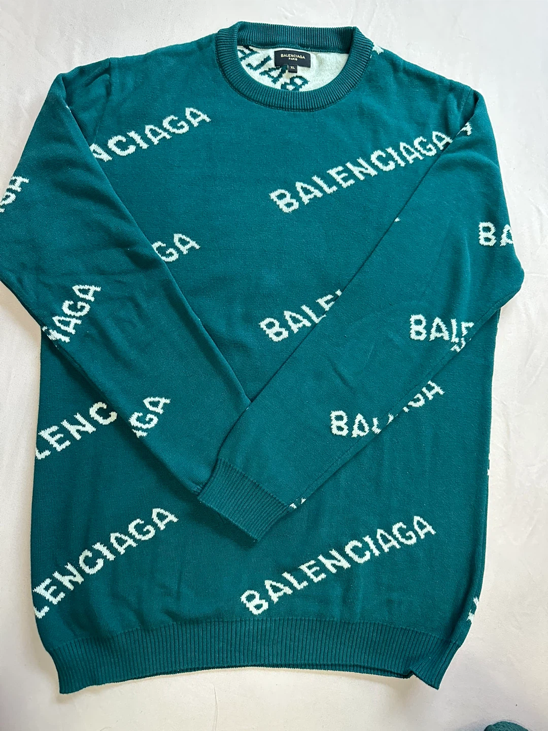 Balenciaga Paris All Over Logo Sweater - XL - photo 3