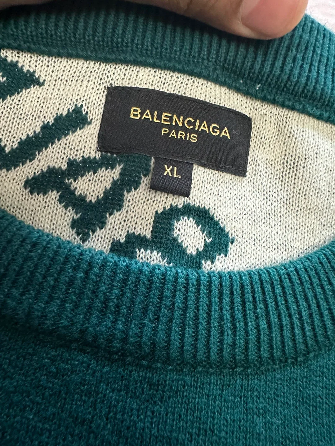 Balenciaga Paris All Over Logo Sweater - XL image indicator(2)