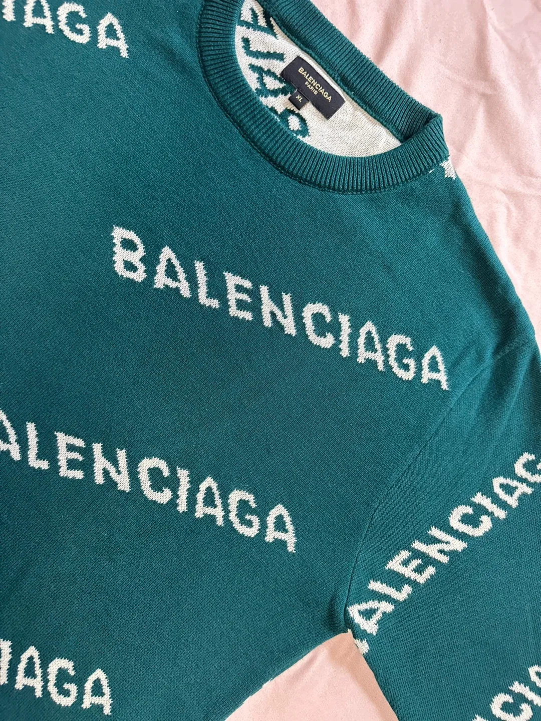 Balenciaga Paris All Over Logo Sweater - XL image indicator(4)