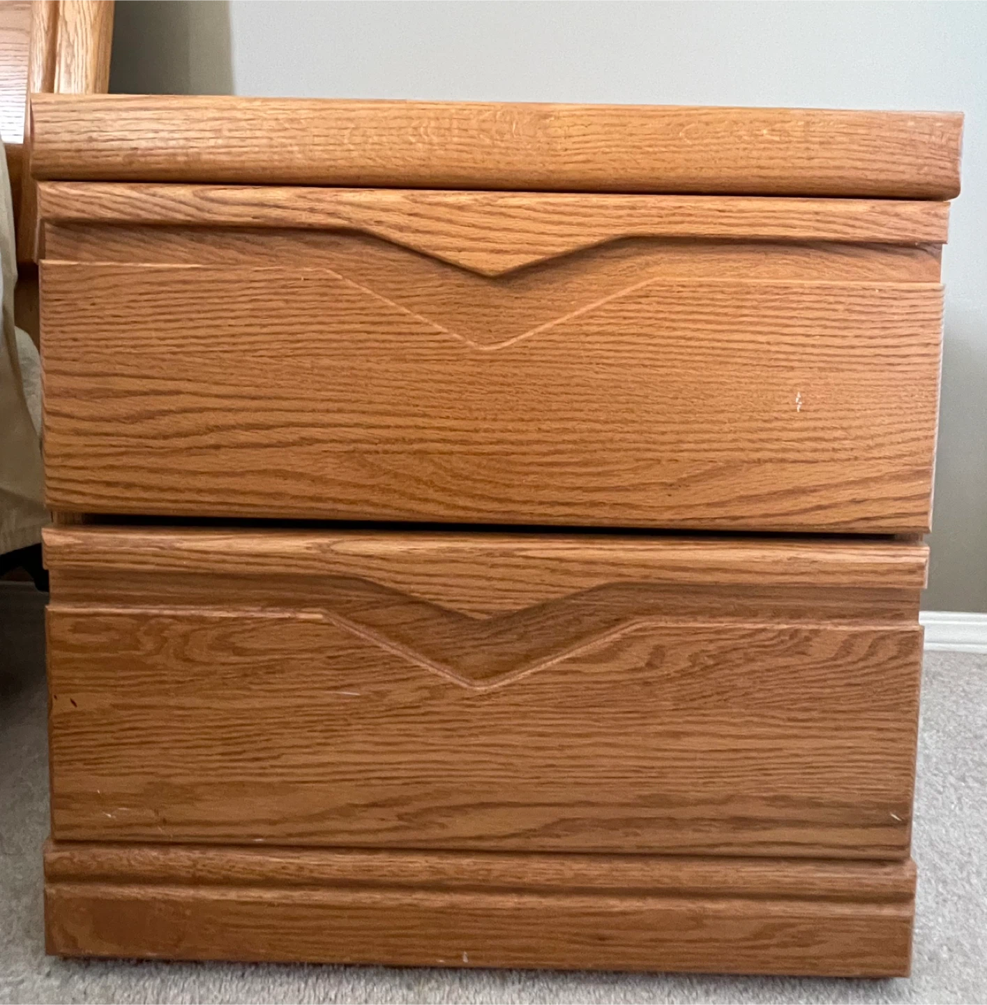 Pickup today Queen Oak Bedroom Set moving sale