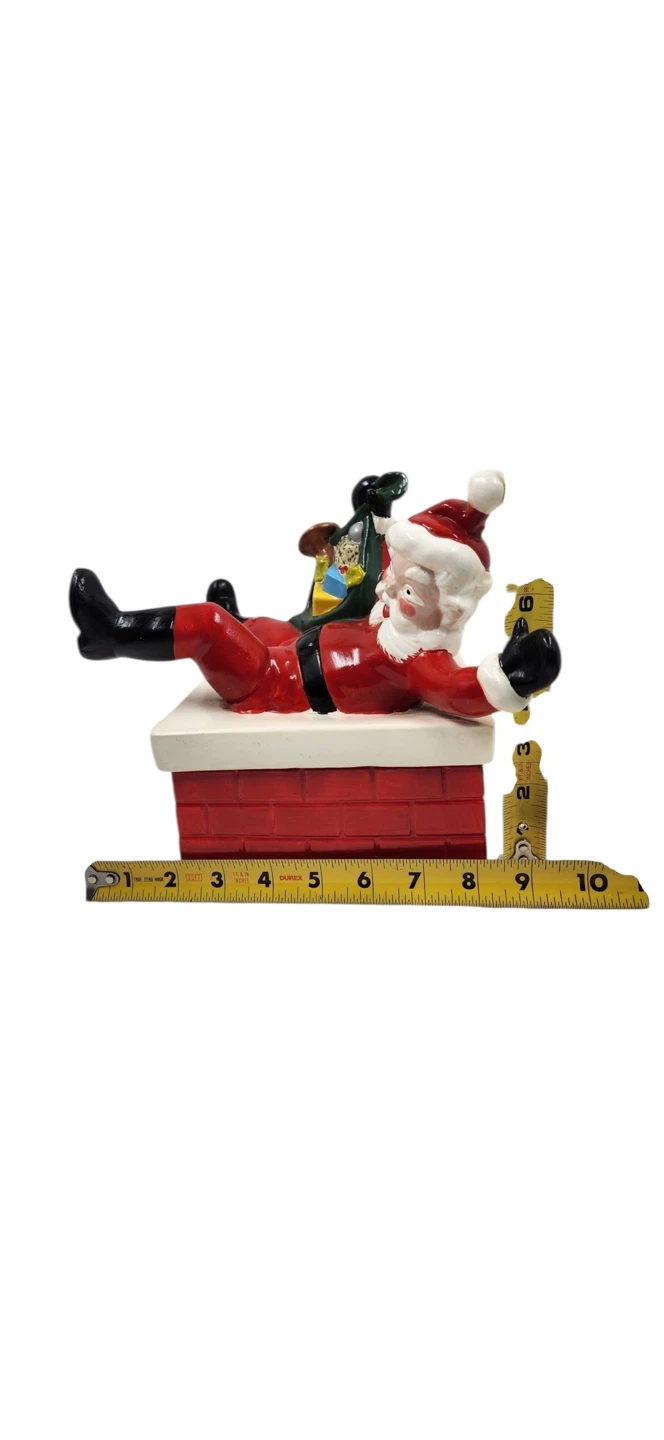 Santa Claus on Chimney Cookie Jar - photo 3