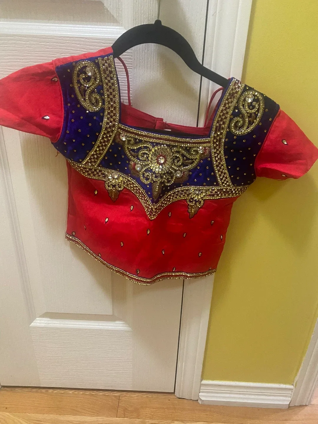 Red & Blue Indian Lengha Choli - Size 30 🥕 image indicator(5)
