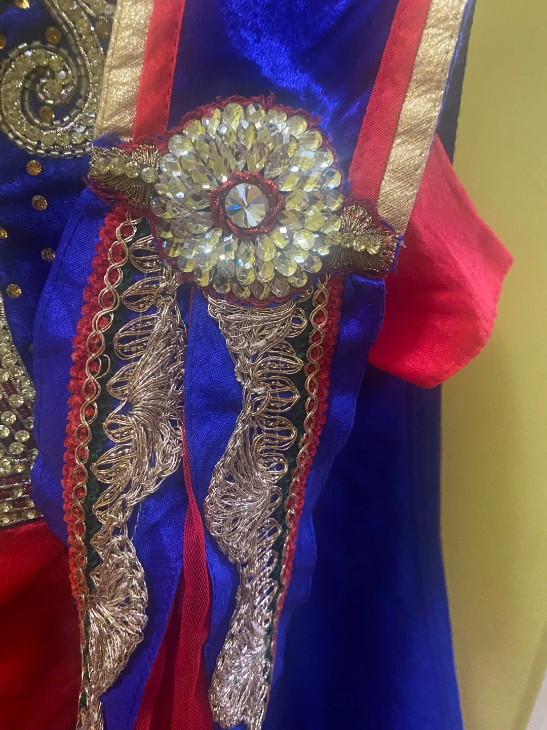 Red & Blue Indian Lengha Choli - Size 30 🥕 image indicator(2)