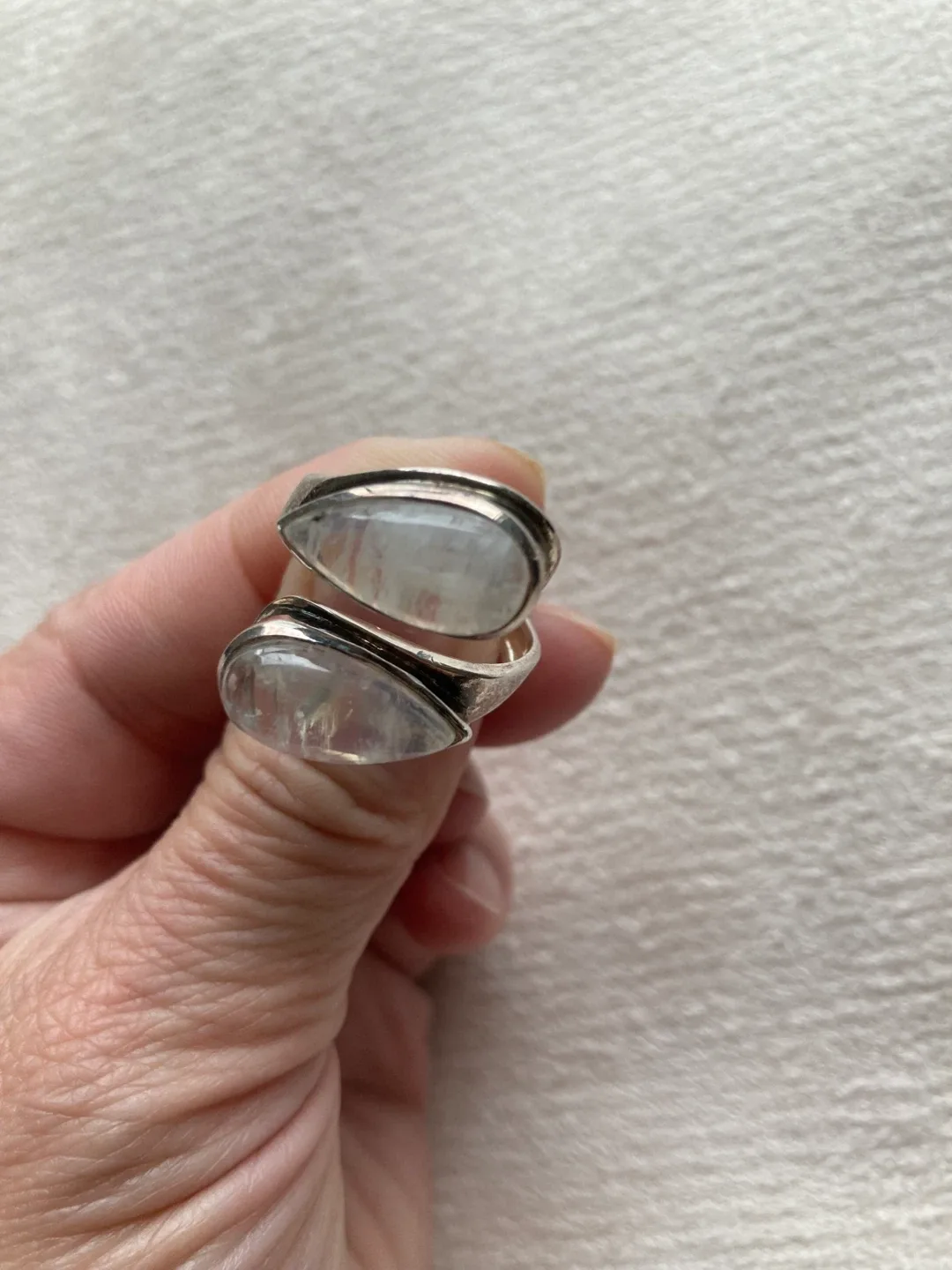 Silver and Moonstone Ring image indicator(2)