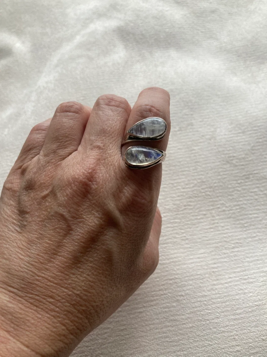 Silver and Moonstone Ring image indicator(4)