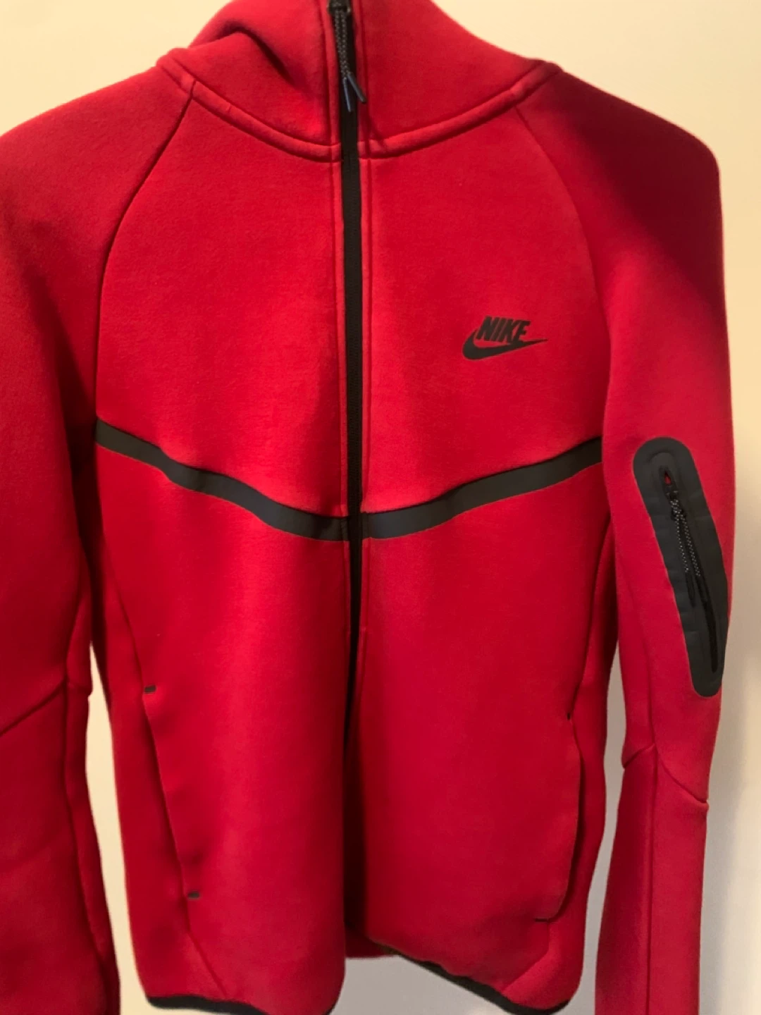 Nike Tech Fleece Sweater- Red, Size S (Comes with receipt)