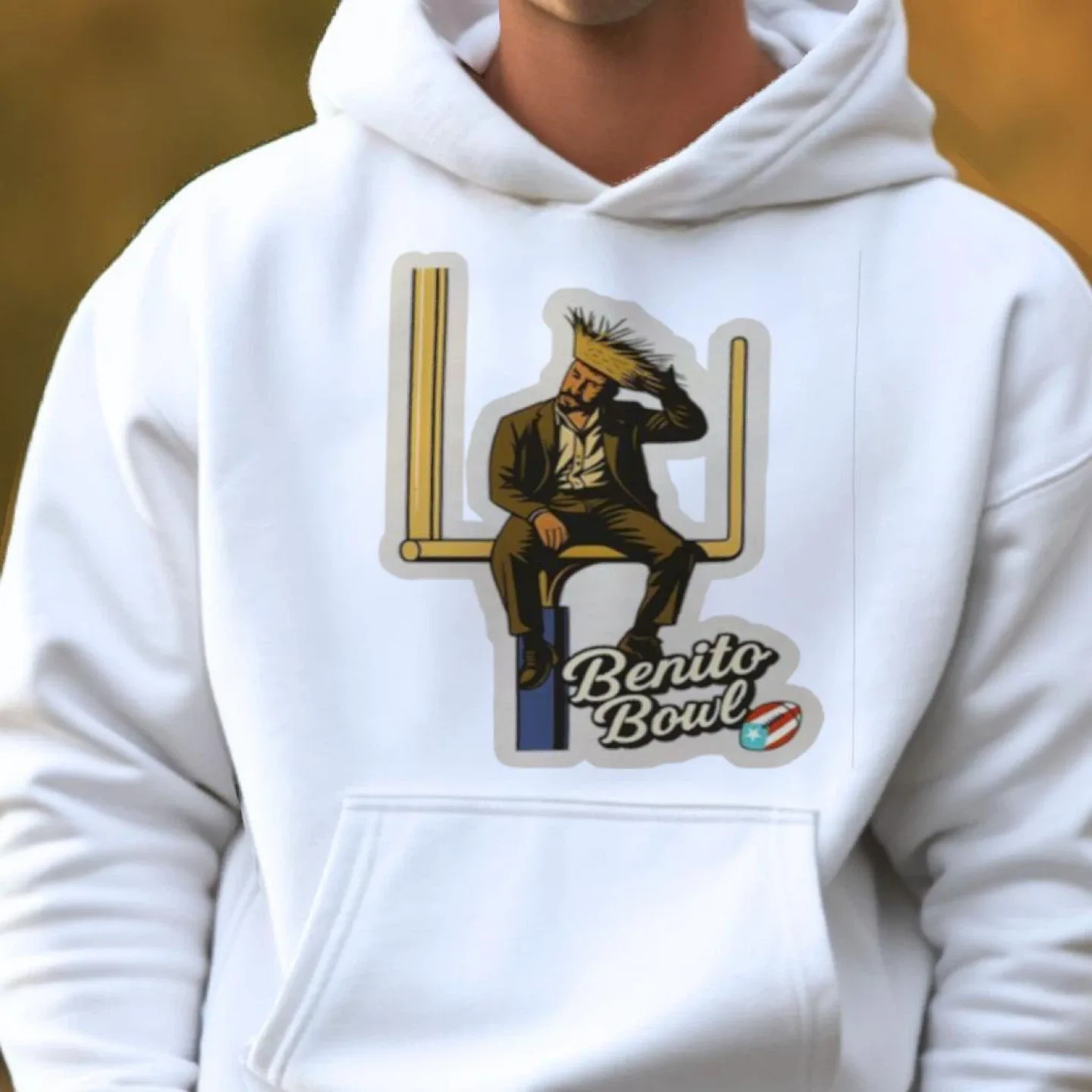 Bad Bunny Super Bowl LIX White Hoodie image indicator(6)