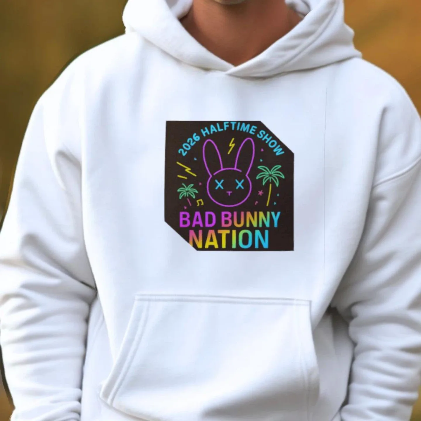 Bad Bunny Super Bowl LIX White Hoodie image indicator(3)