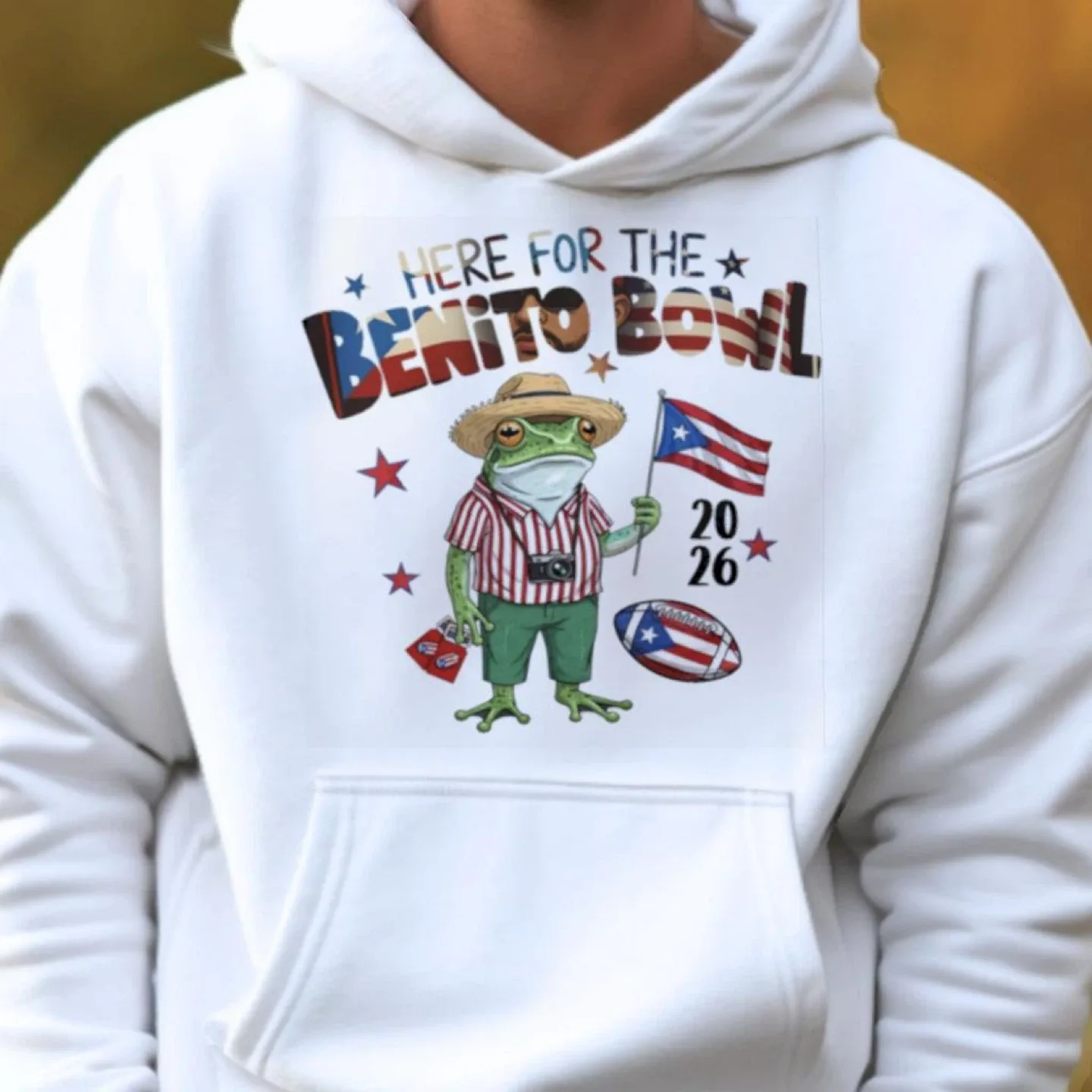 Bad Bunny Super Bowl LIX White Hoodie image indicator(5)