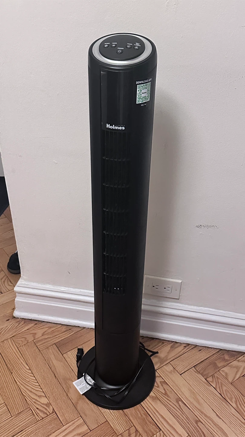 Holmes Black Tower Fan with Remote