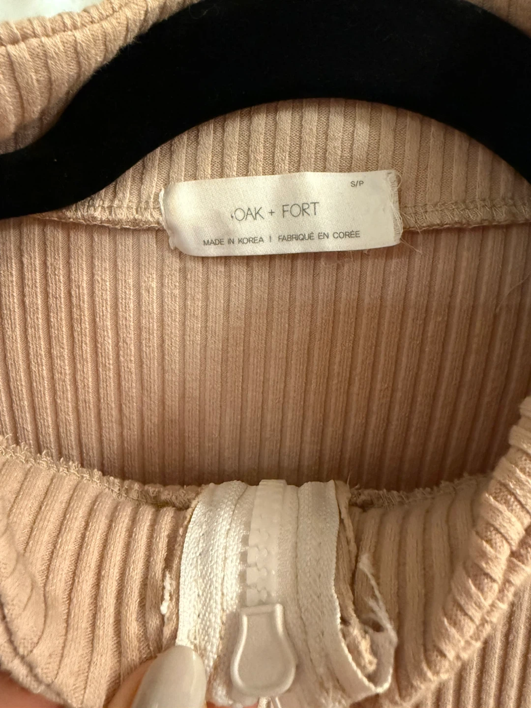 Oak + Fort Ribbed Jacket, Size S/P - photo 3