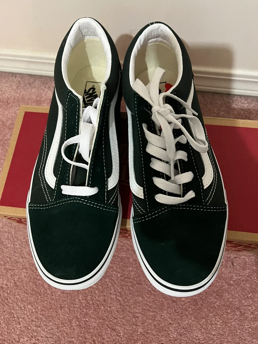Vans Old Skool Dark Green - Size 6 Youth
