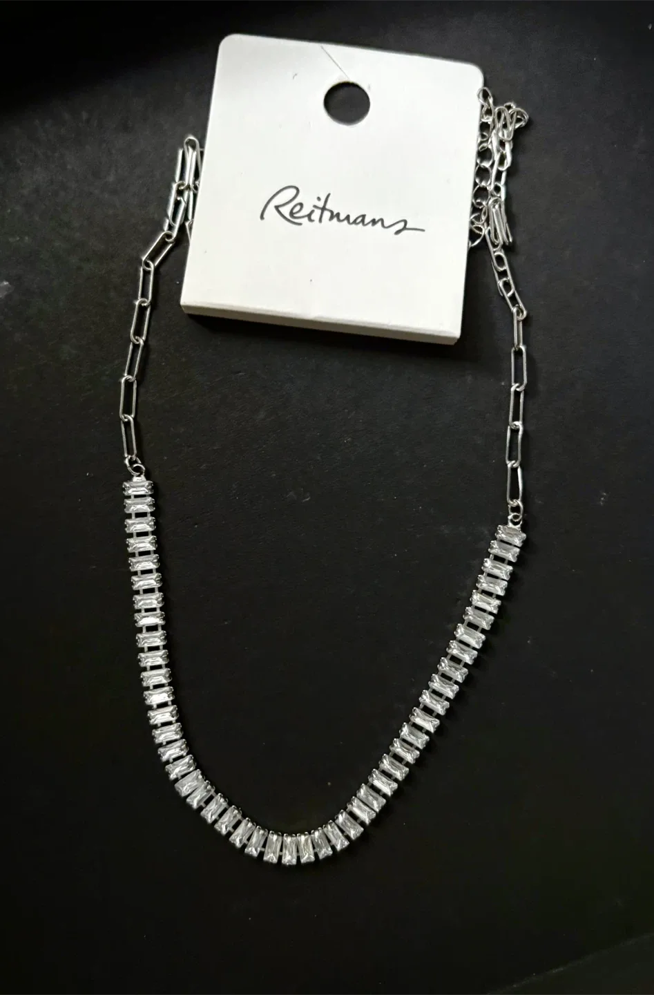 Paper clip chain with baguette (brand new ) image indicator(2)