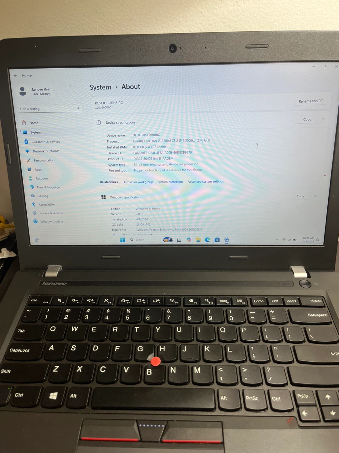 Lenovo Thinkpad E460 Intel i5Windows 11 with charger - photo 2