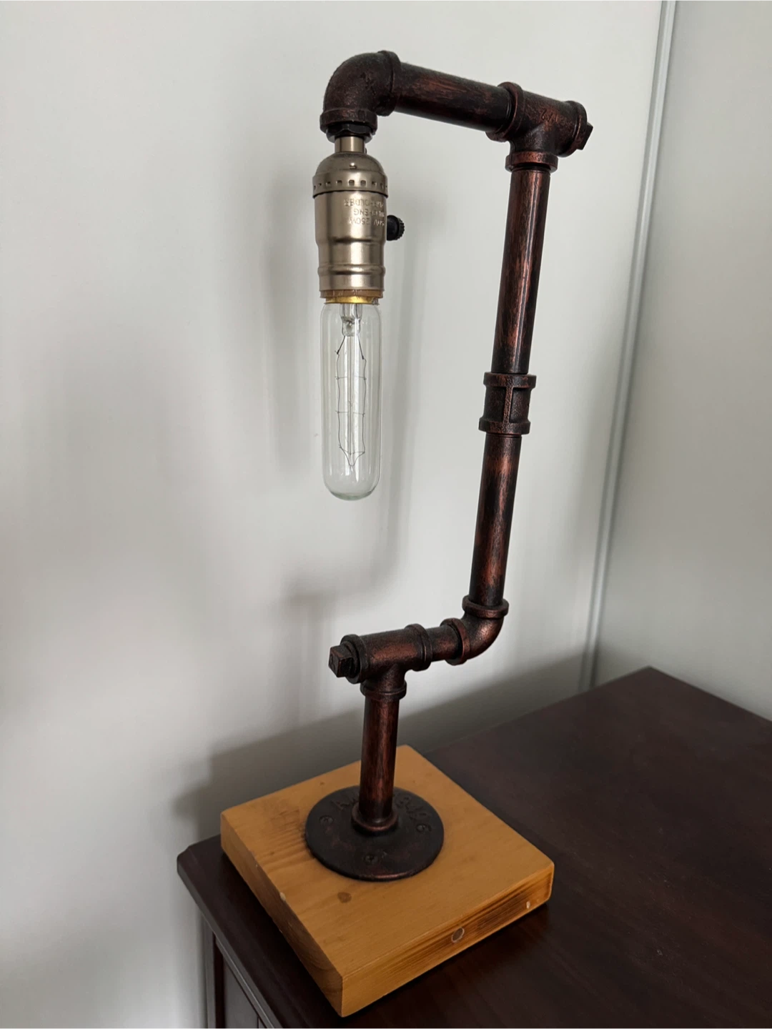 Industrial Style Pipe Table Lamp