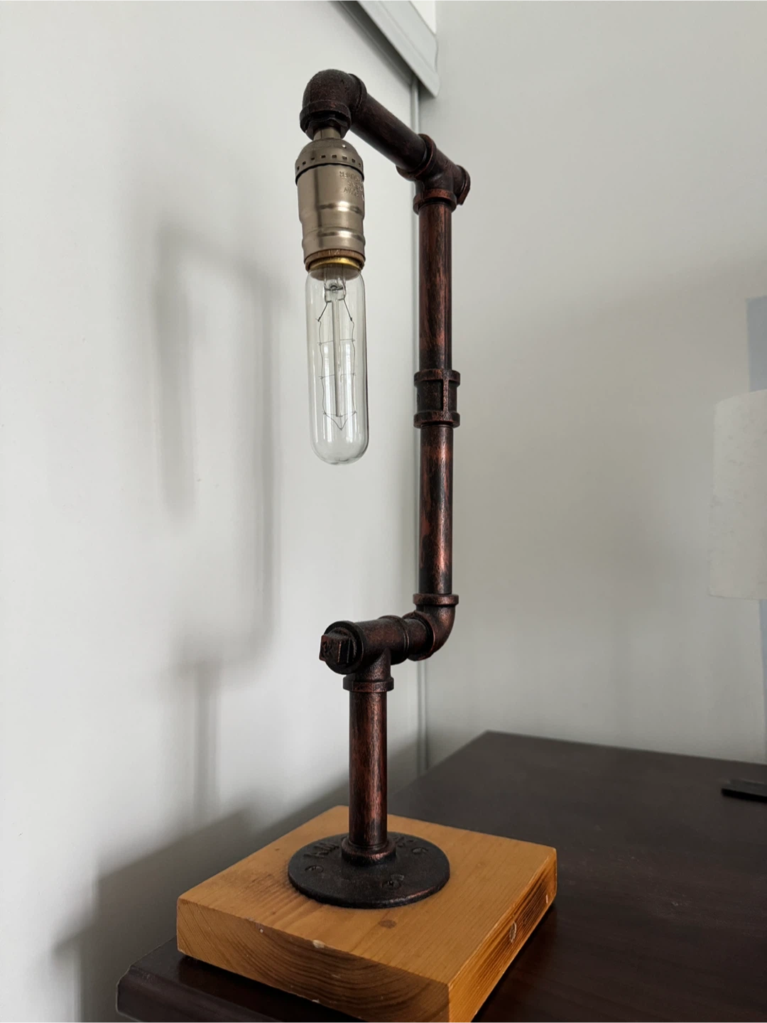 Industrial Style Pipe Table Lamp - photo 2