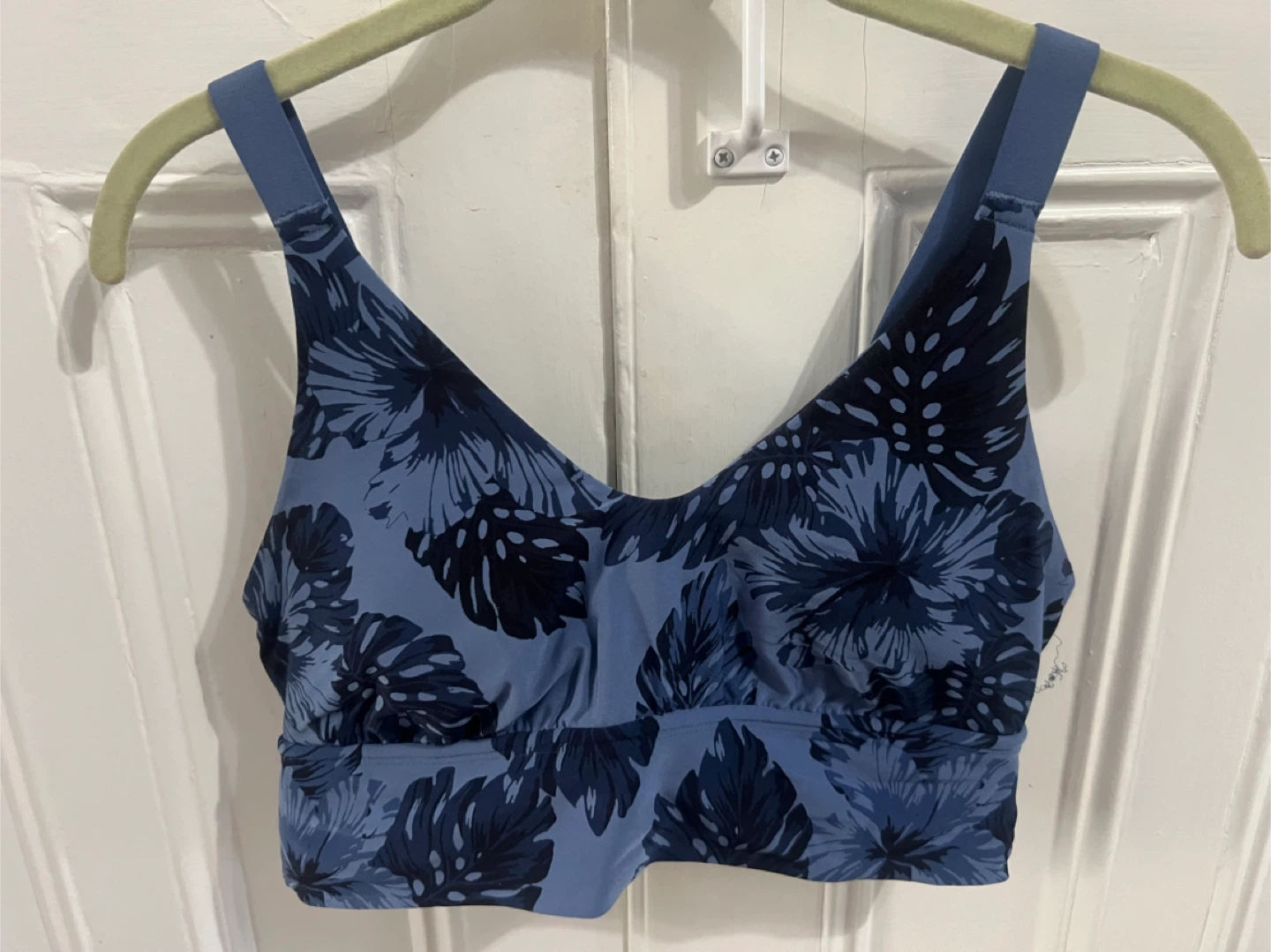 Blue Floral sports bra