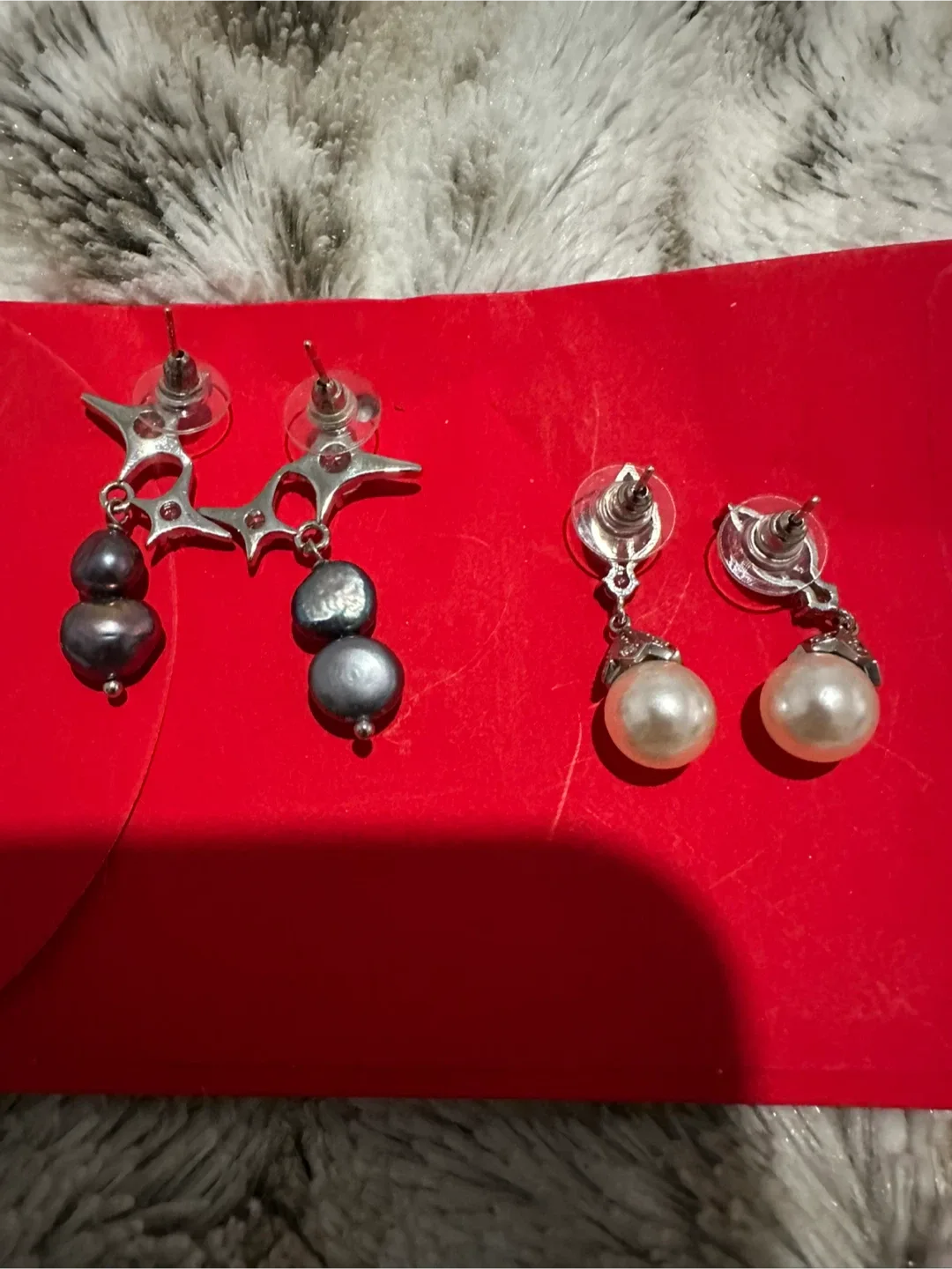 Pearl Drop Earrings - Two Pairs image indicator(4)