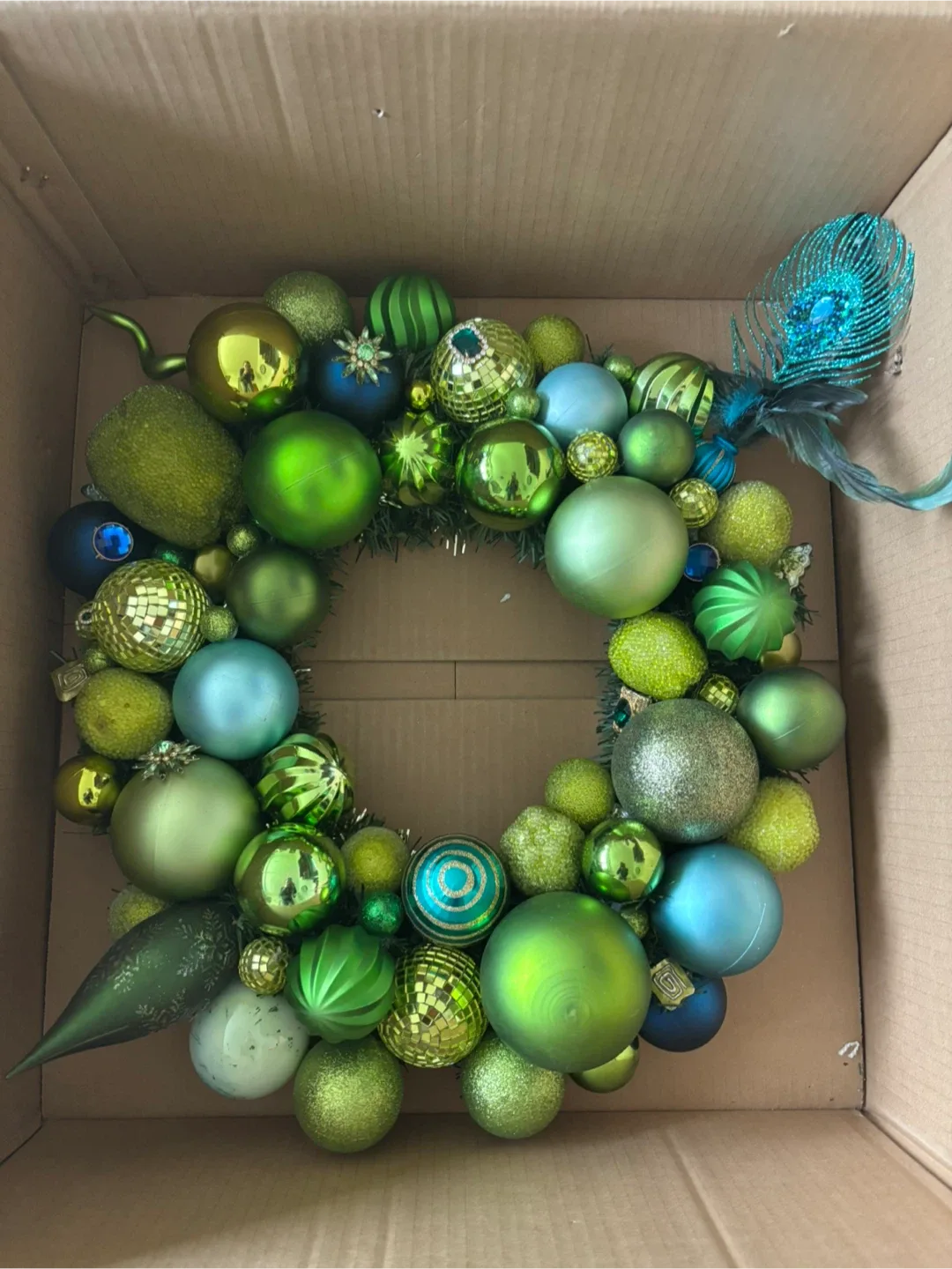 Festive Green Christmas Ornament Wreath image indicator(2)