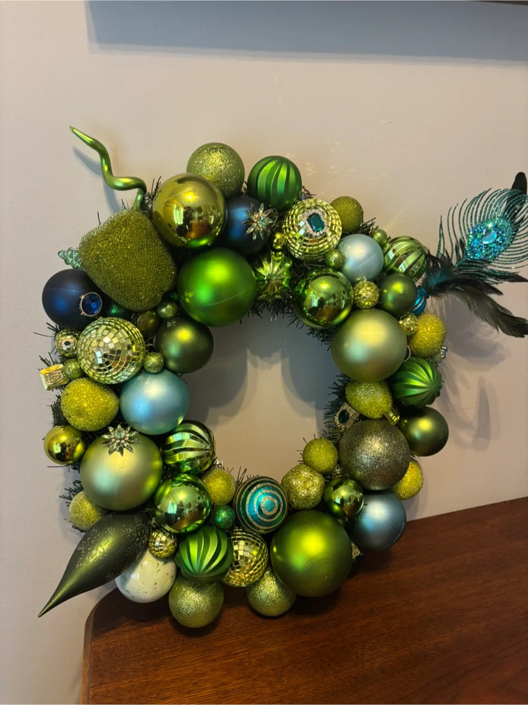Festive Green Christmas Ornament Wreath image indicator(3)