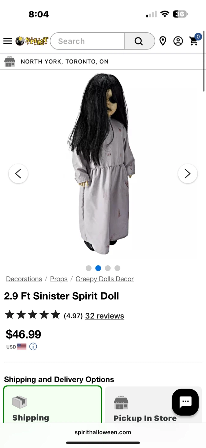 2.9 Ft Sinister Spirit Doll with box - photo 4