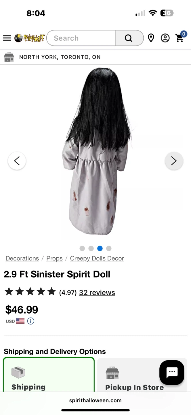 2.9 Ft Sinister Spirit Doll with box - photo 3