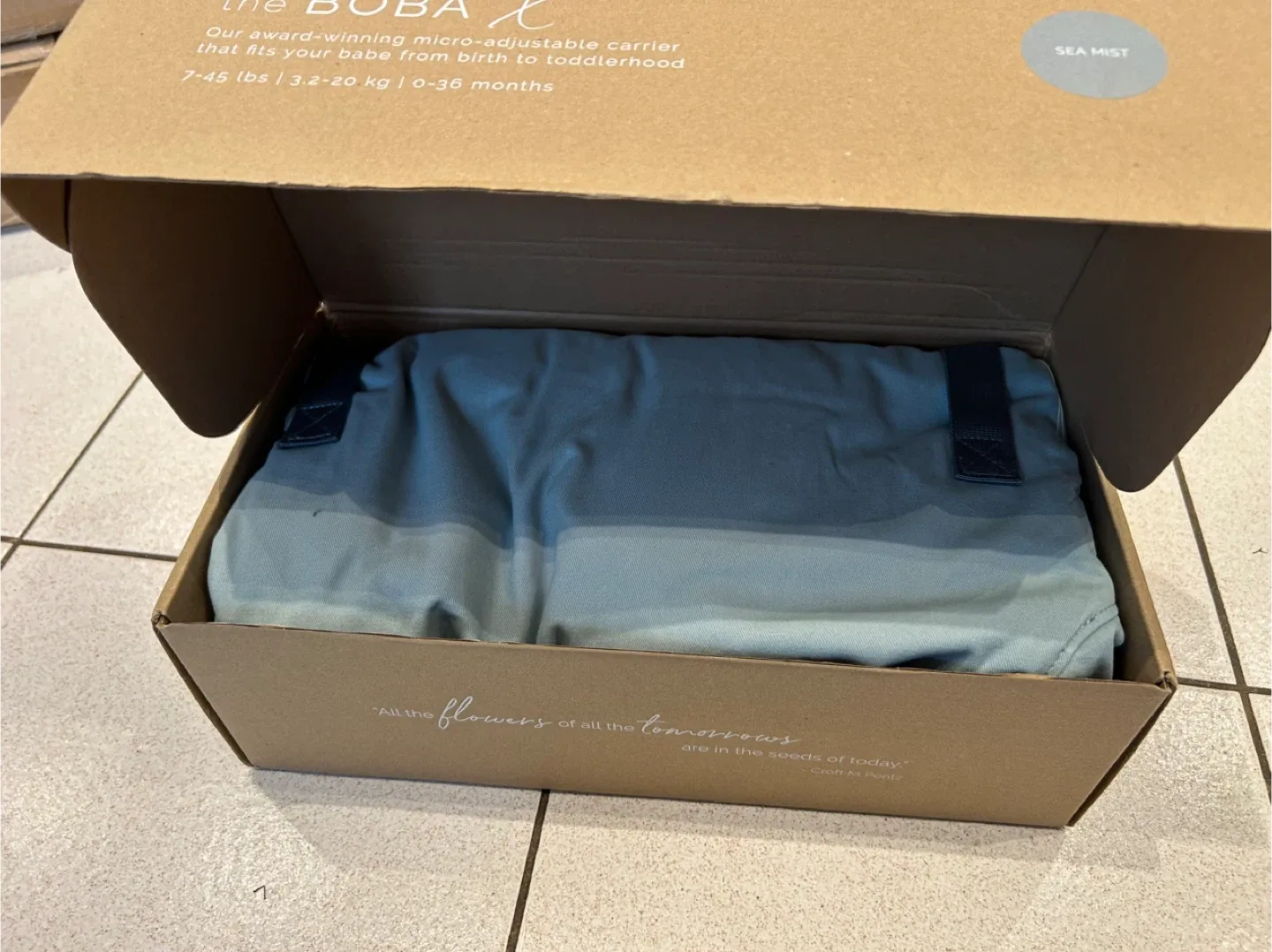 BNIB Boba X Baby Carrier - SEAMIST image indicator(7)