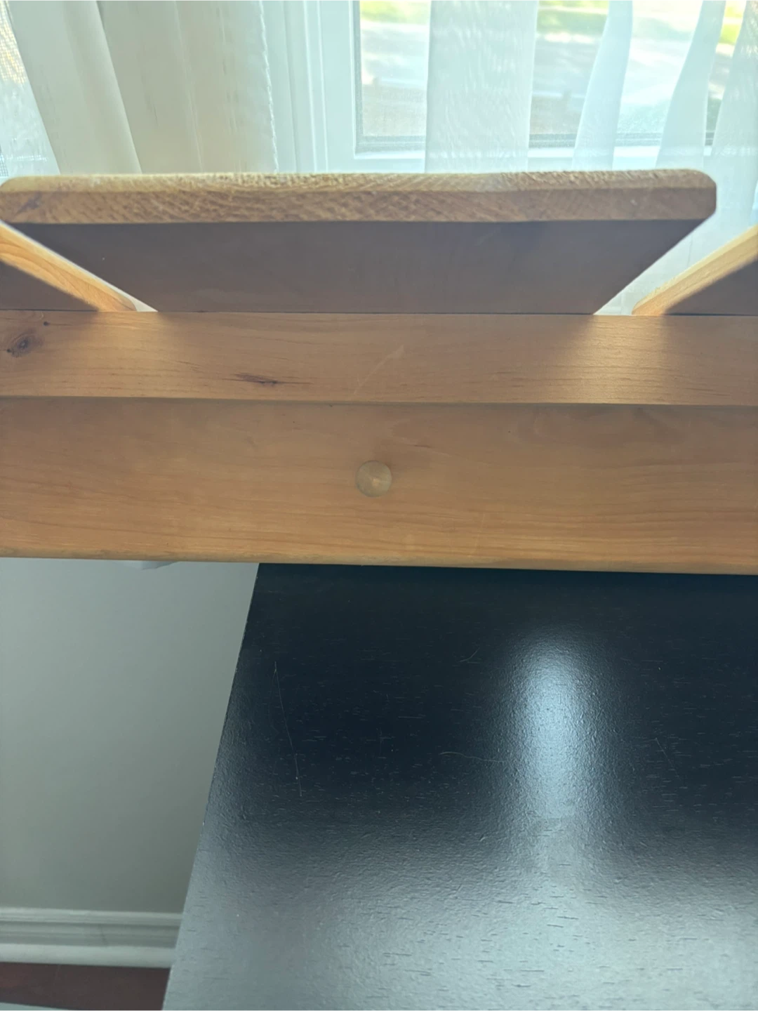 Wooden Entryway Shelf with Pegs - photo 2